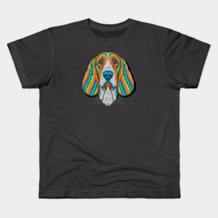 American Foxhound Dog Artwork Kids T-Shirt